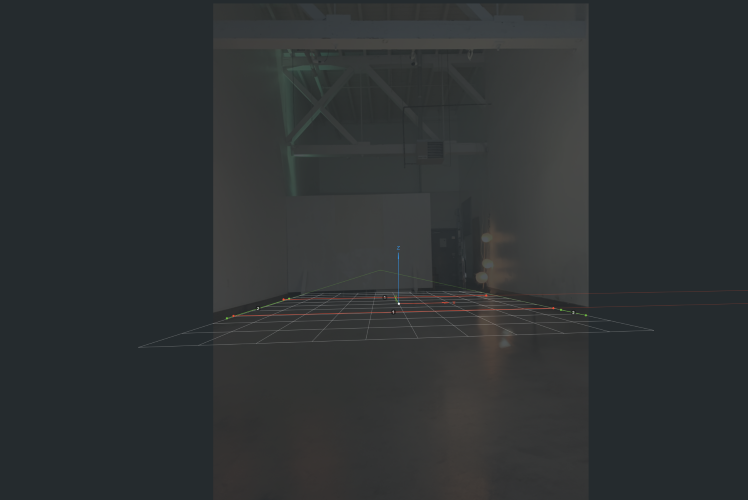 Vanishing points located in Fspy.