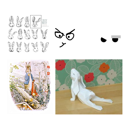 Moodboard for the easter bunny design