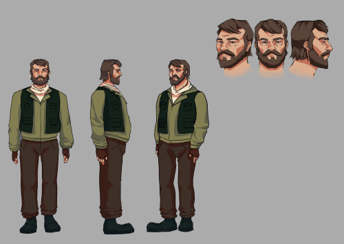 Final Character Design of The Fisherman protagonist, Will.