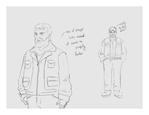  Initial Character Design Sketch of the Protagonist. Drawn by Nick Cheung