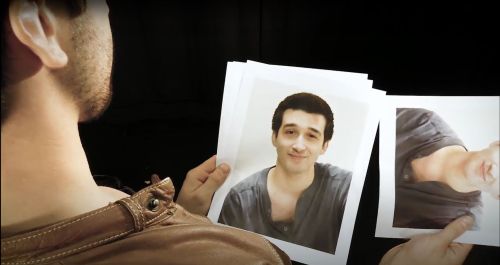 Over the shoulder shot from the film.