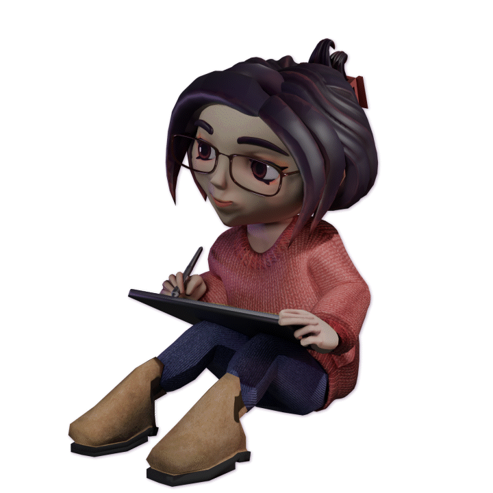 Self-Avatar drawing on pen tablet