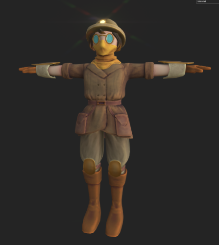 Full Miner model with all textures applied