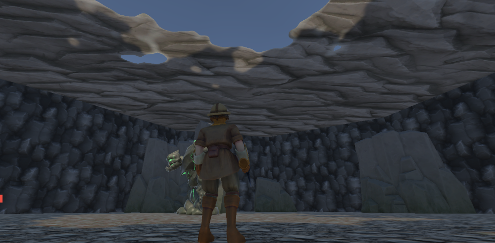 Cave made up of primitive blocks