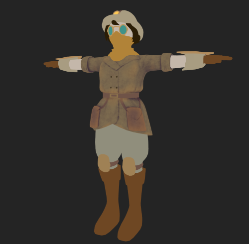 Diffuse(color) map for Miner shown on Model with coat more detailed