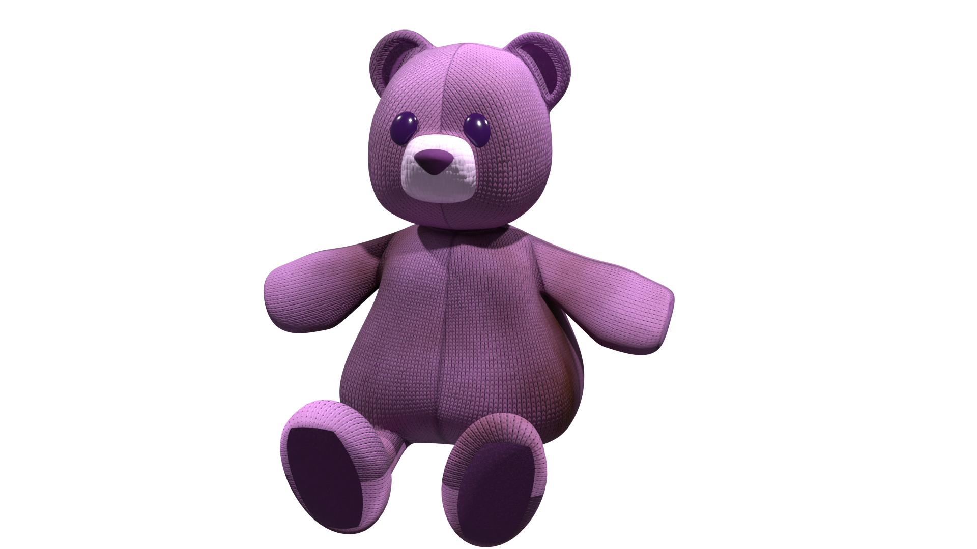 Blender render of textured bear