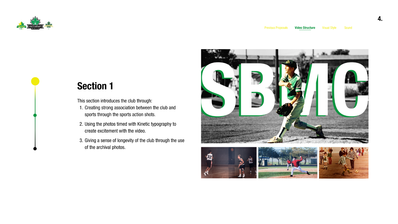 First slide outlining the kinetic typography section