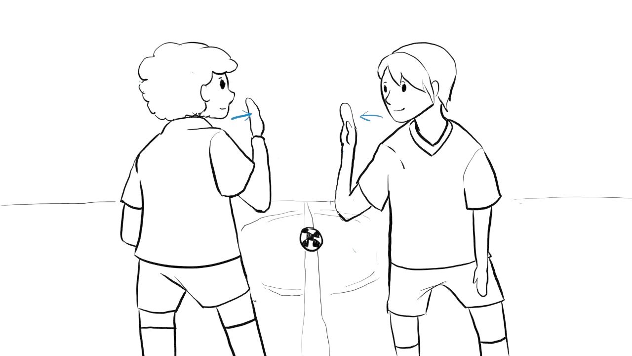 Sketched layout of frame from animatic