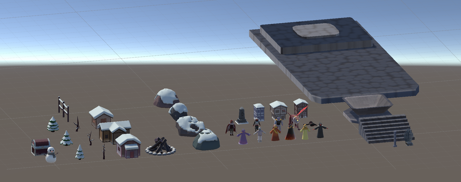 All unique models created for the game